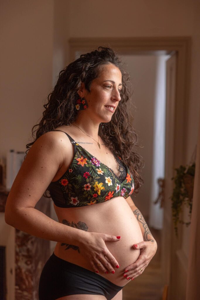 Soutien-gorge d'allaitement Jade F'Latté porté pendant la grossesse